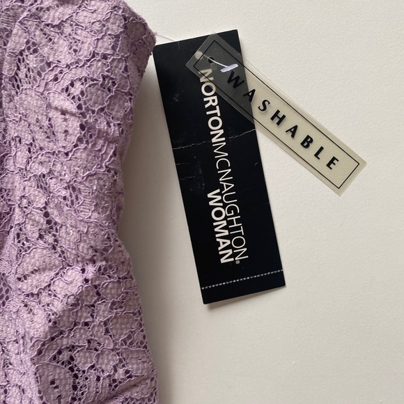 NWT Norton McNaughton Formal Purple Lined Floral Lace Sleeveless Top Women’s 22W - Picture 5 of 8